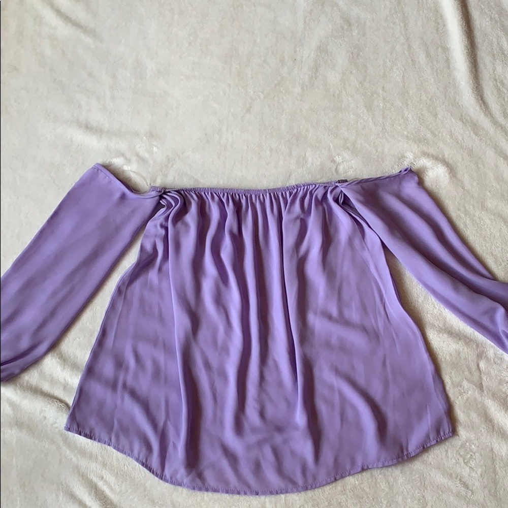 Lavender Off the Shoulder Top
